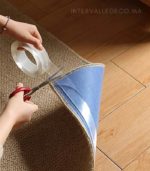 Le ruban adhésif double face peu être utilisé pour fixer les tapis