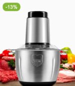 Hachoir électrique à viande Cooking 2 bols Inox et Verre 3L