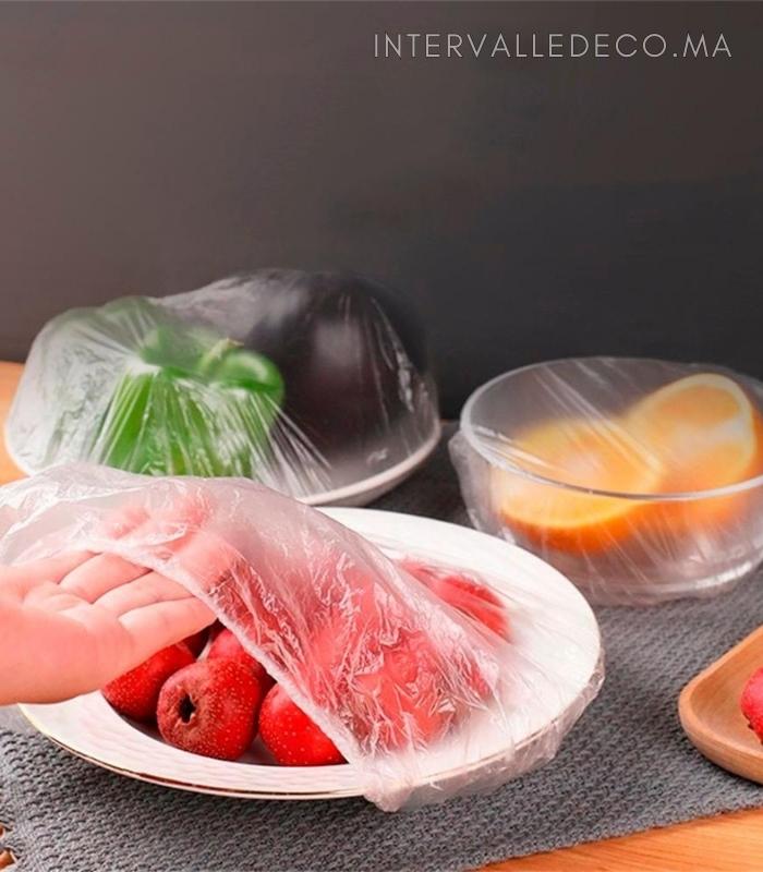 Acheter 100 pièces film plastique alimentaire couvre pratique