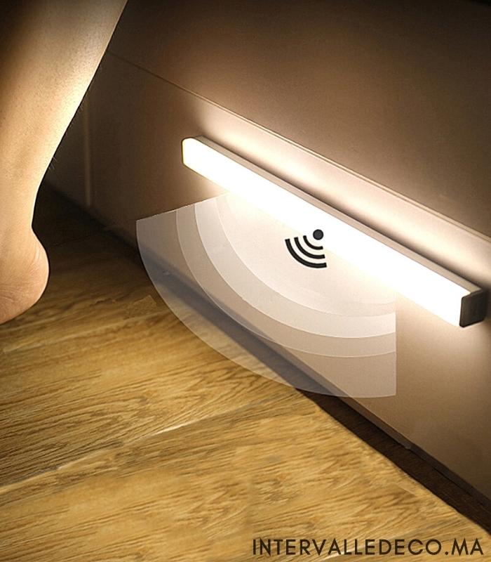 Lampe d’éclairage de placard LED automatique avec détecteur de mouvement  sans fil rechargeable