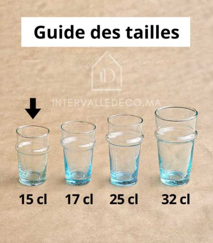 2 Verres Beldi Verts - Thé Ou Café Marocain, 200 Ml, Verre Soufflé, Neufs