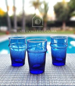 Lot De 6 Verres Marocains En Verre Beldi (verre Recyclé) - 300 Ml (9,5 Oz) - Soufflés à La Main, Lavables Au Lave-vaisselle (lavage Main Recommandé)