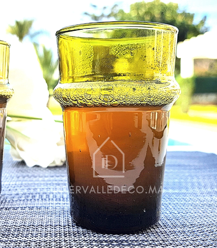 Verre à thé Beldi marocain bleu 15cl – 6 pièces