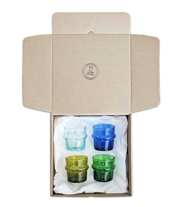 Coffret bougeoirs en verre beldi