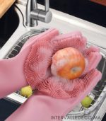 Gants de nettoyage en silicone pour la vaisselle