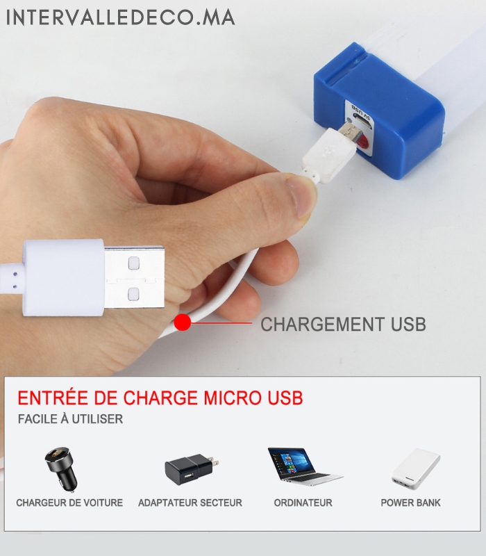 Ampoule sans fil rechargeable USB
