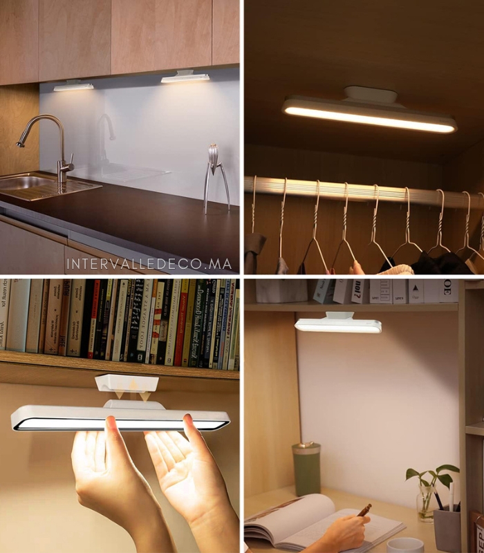 Luminaire LED sans fil pour éclairage dressing, penderie, bibliothèque,  vitrine