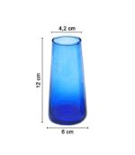 Vase soliflore en verre soufflé bleu – Image 6