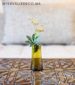 Soliflore en verre soufflé marron