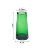 Vase soliflore en verre soufflé vert – Image 6