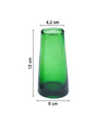 Soliflore en verre soufflé vert - dimension