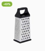 Râpe en inox 4 faces avec poignée ergonomique et base antidérapante