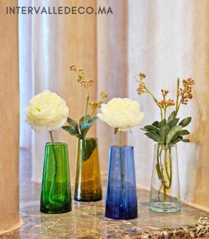 soliflores en verre soufflé