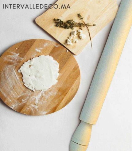 Rouleau à pâtisserie en bois artisanal