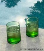 verre soufflé vert