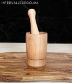 Petit mortier et pilon en bois