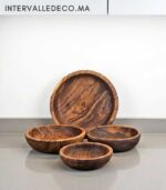 Saladiers en bois artisanal