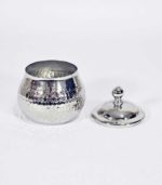 Sucrier marocain martelé en cuivre nickelé