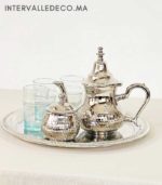 théière marocaine en cuivre nickelé