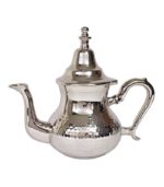 Théière marocaine martelée en cuivre nickelé – 400ml / 800ml / 1250ml – Image 9