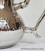 Théière marocaine martelée en cuivre nickelé – 400ml / 800ml / 1250ml – Image 6