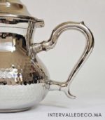 Théière marocaine martelée en cuivre nickelé – 400ml / 800ml / 1250ml – Image 7