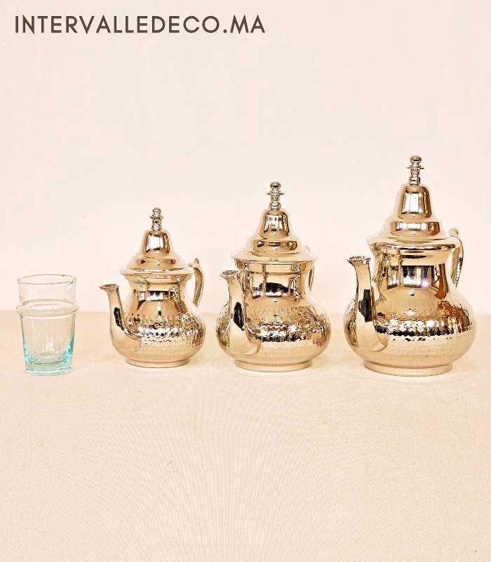 Théière marocaine martelée