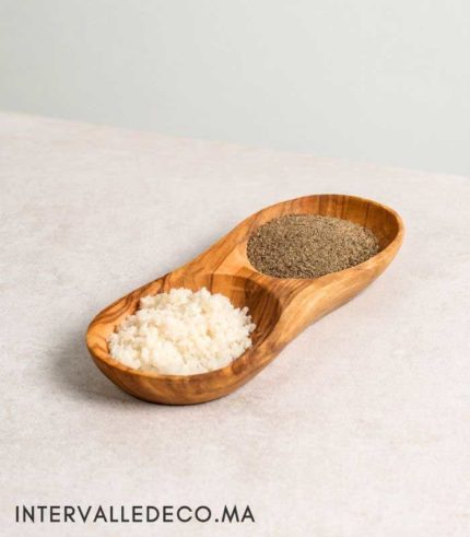 Salière et poivrière en bois d’olivier