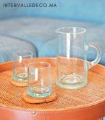 Carafe et verres soufflé