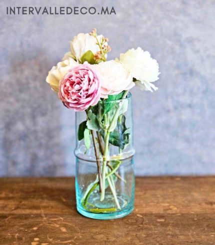 Vase en verre soufflé artisanal