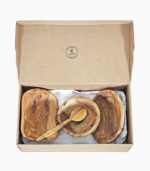 Coffret cadeau vaisselle en bois d’olivier