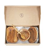 Coffret cadeau vaisselle en bois d’olivier – Pièces artisanales uniques – Image 6