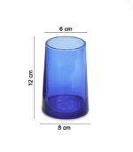 Lot de 6 Verres à jus en verre soufflé bleu grand modèle – Image 9