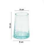 Verres à jus en verre soufflé transparent