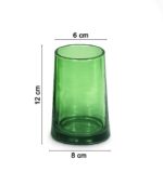 Lot de 6 Verres à jus en verre soufflé vert grand modèle – Image 8